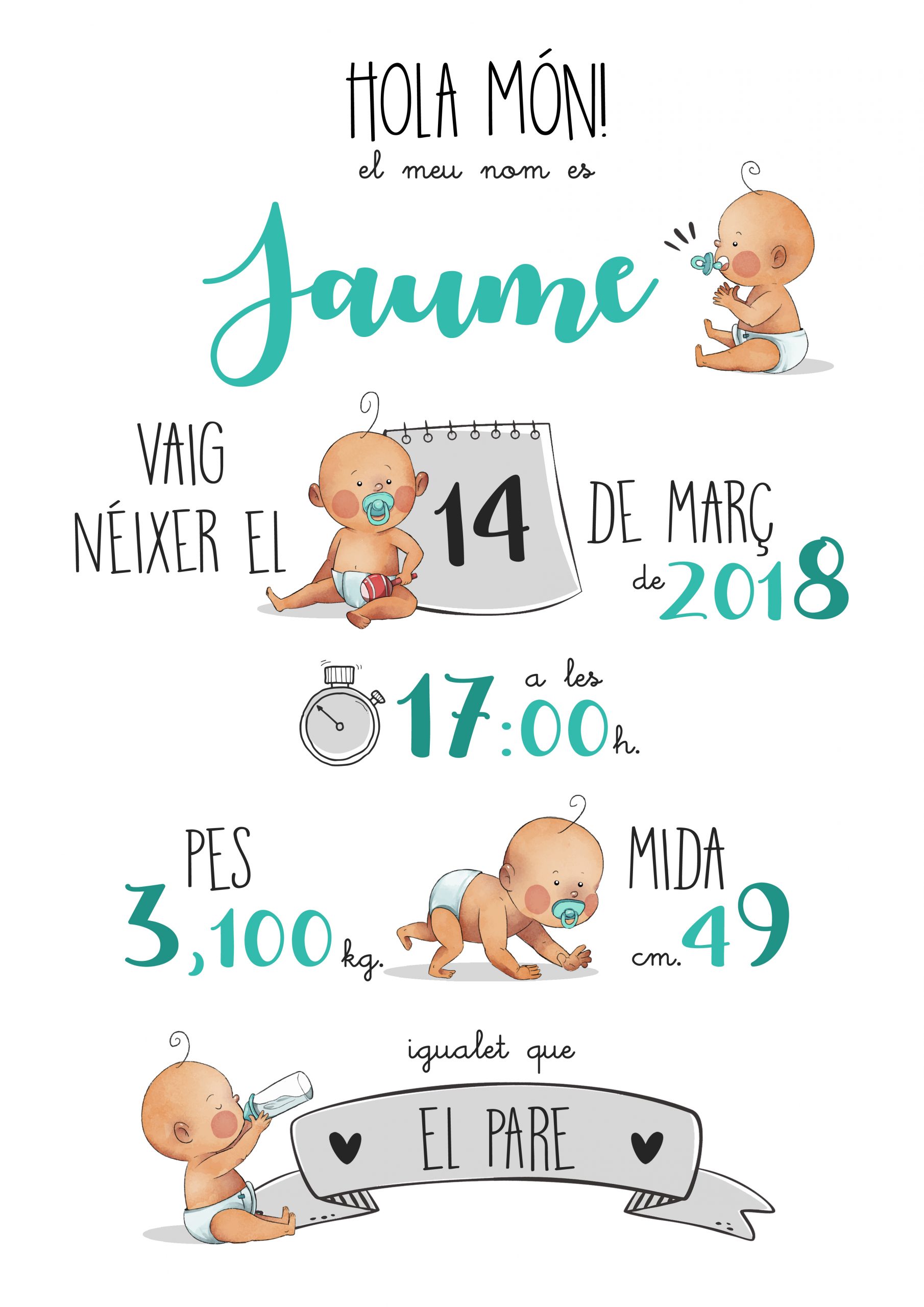 Natalicio 100% personalizado Bebés - Letras Creativas