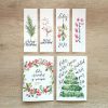 postal marcapaginas navidad lettering