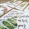 postal marcapaginas navidad lettering